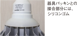 器具パッキンとの接合部分には、
シリコンゴム